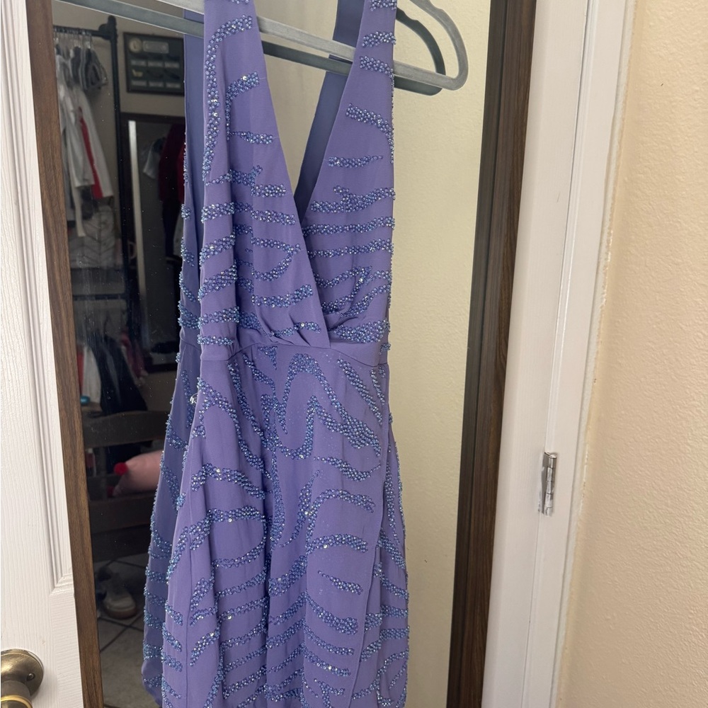 Oh Polly Lavender Backless Dress